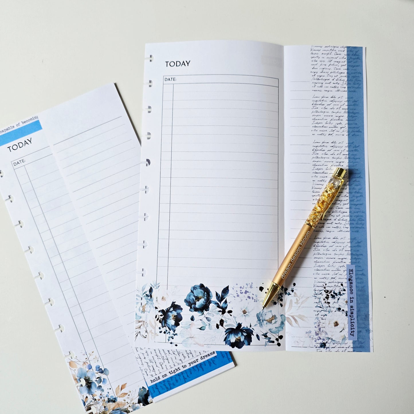 Discbound Foldout Today Inserts | Azure Blooms