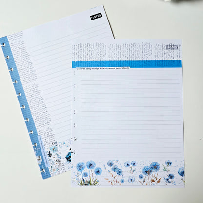 Discbound Notes Inserts | Azure Blooms