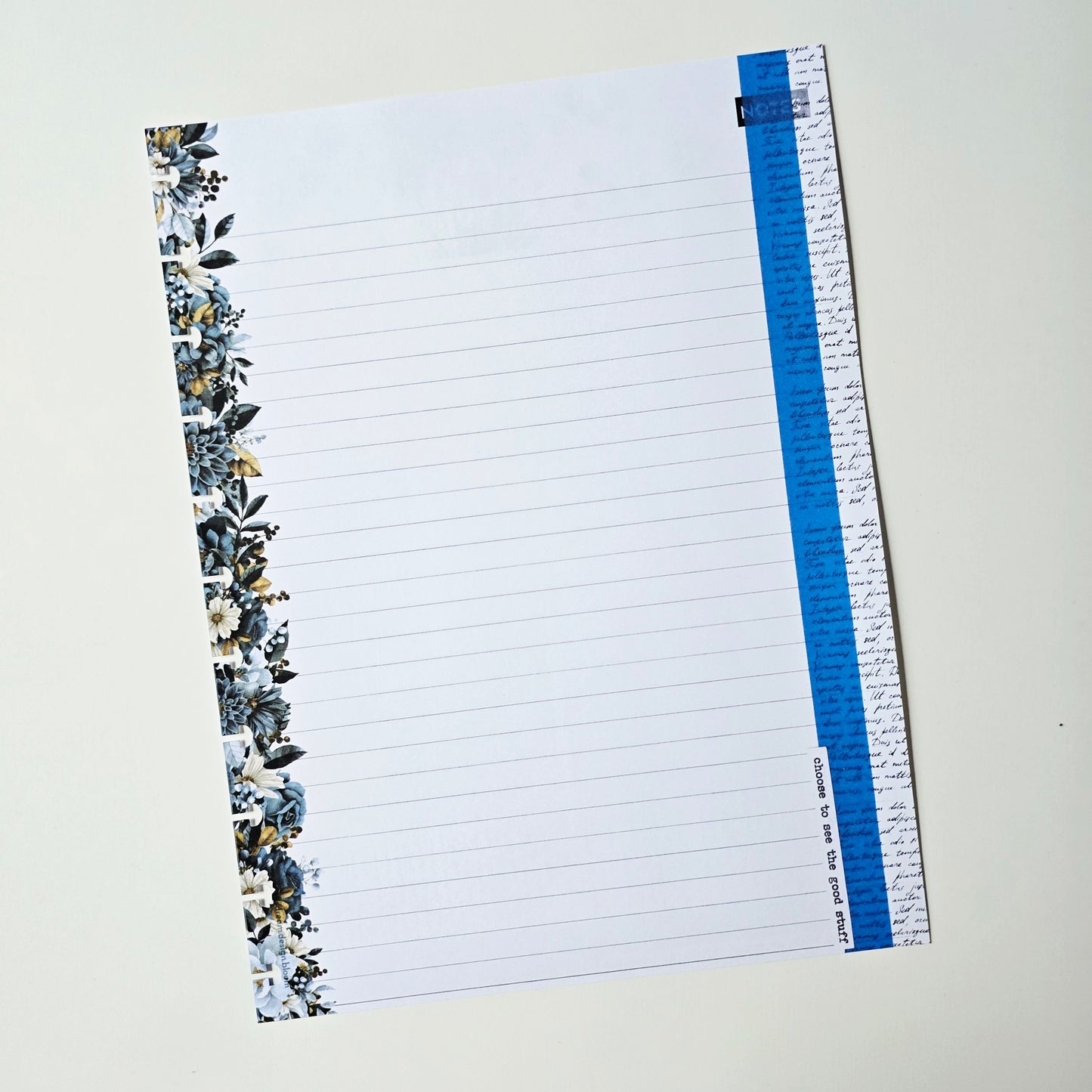 Discbound Notes Inserts | Azure Blooms
