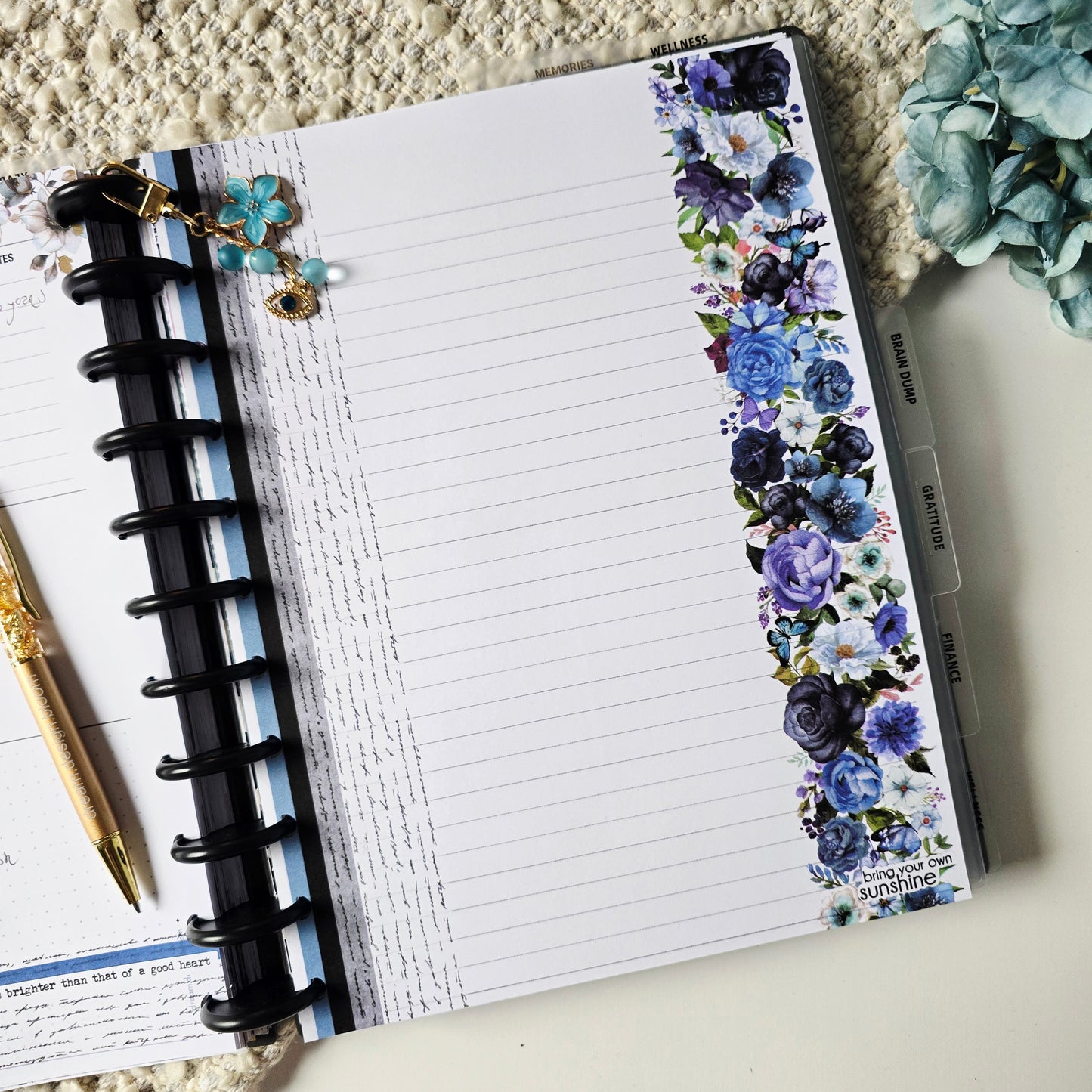 Discbound Notes Inserts | Azure Blooms