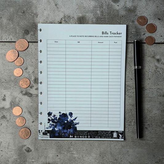 Financial Tracker Inserts | Azure Blooms