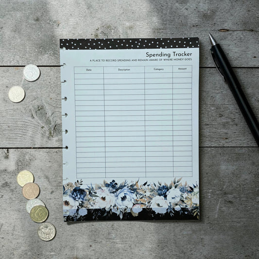 Financial Tracker Inserts | Azure Blooms