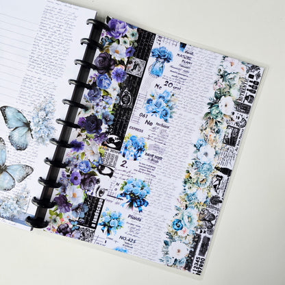 Undated Discbound Monthly Planner | Azure Blooms