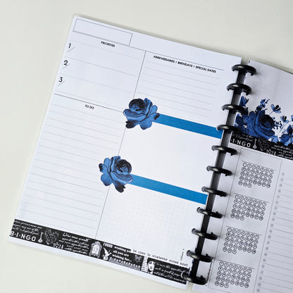 Undated Discbound Monthly Planner | Azure Blooms