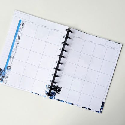 Undated Discbound Monthly Planner | Azure Blooms