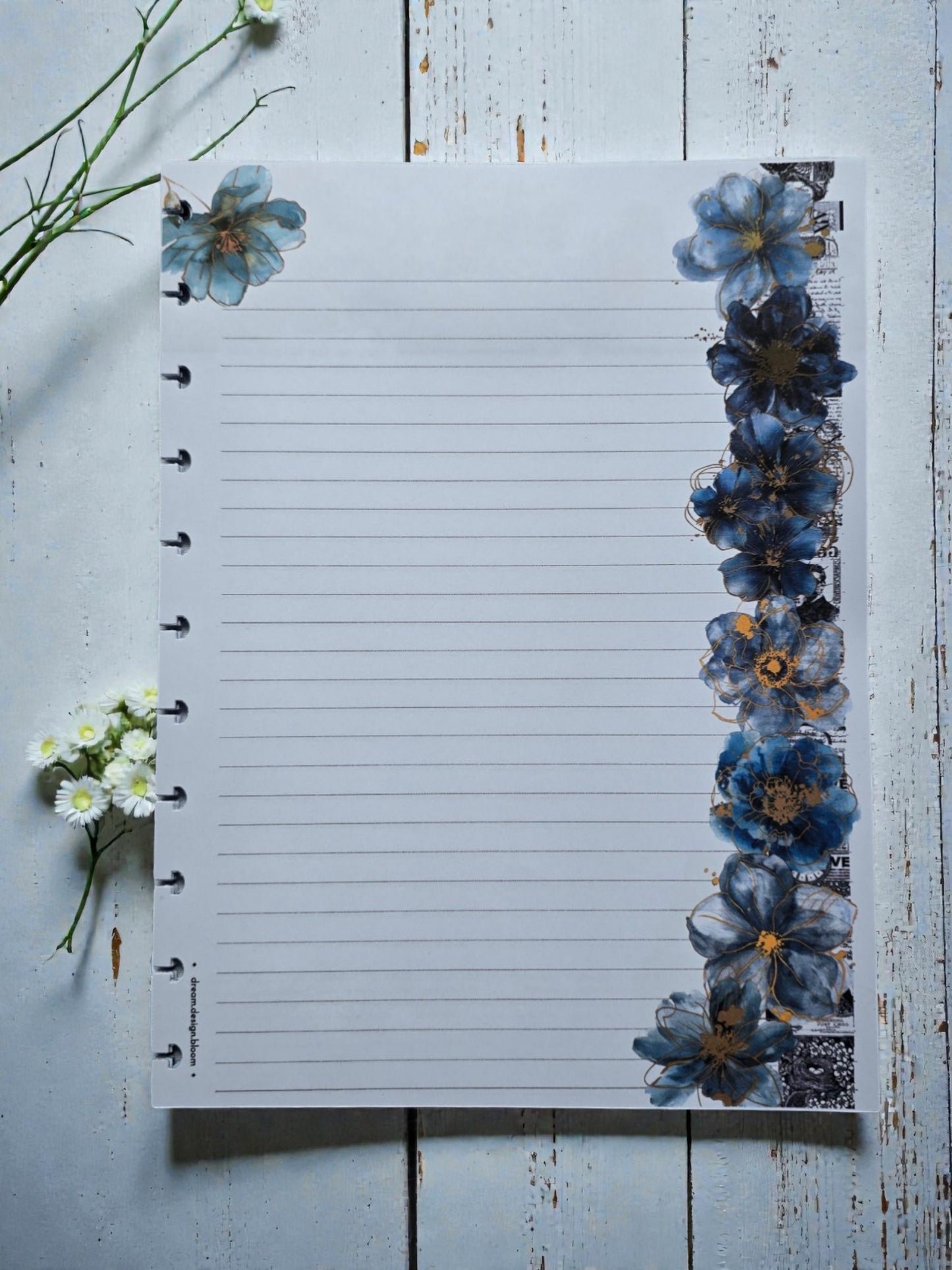 Discbound Notes Inserts | Azure Blooms