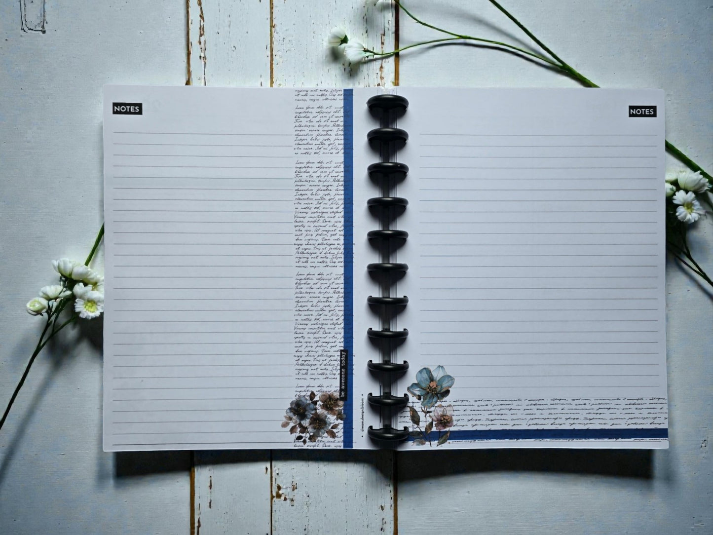 Discbound Notes Inserts | Azure Blooms