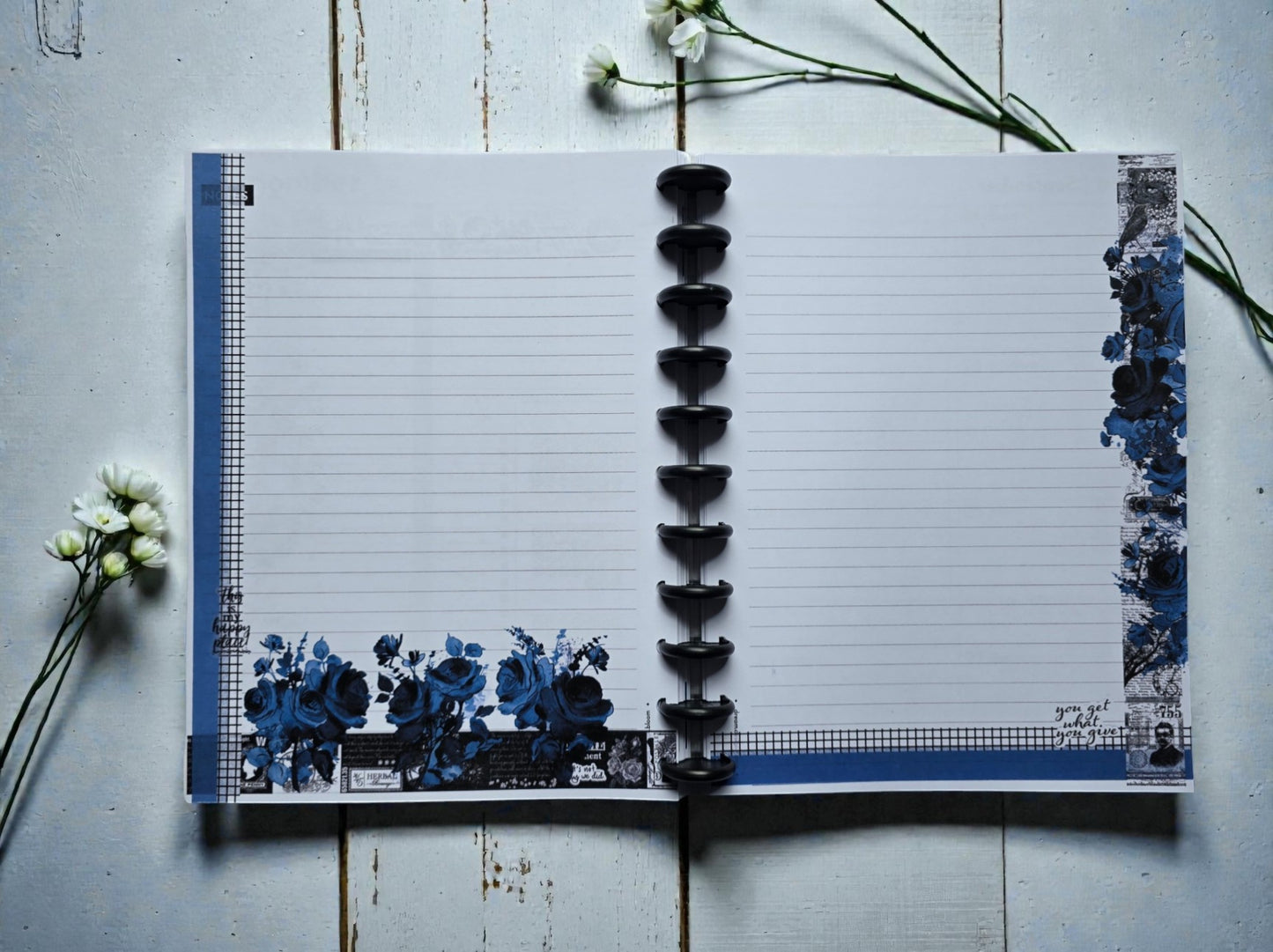 Discbound Notes Inserts | Azure Blooms