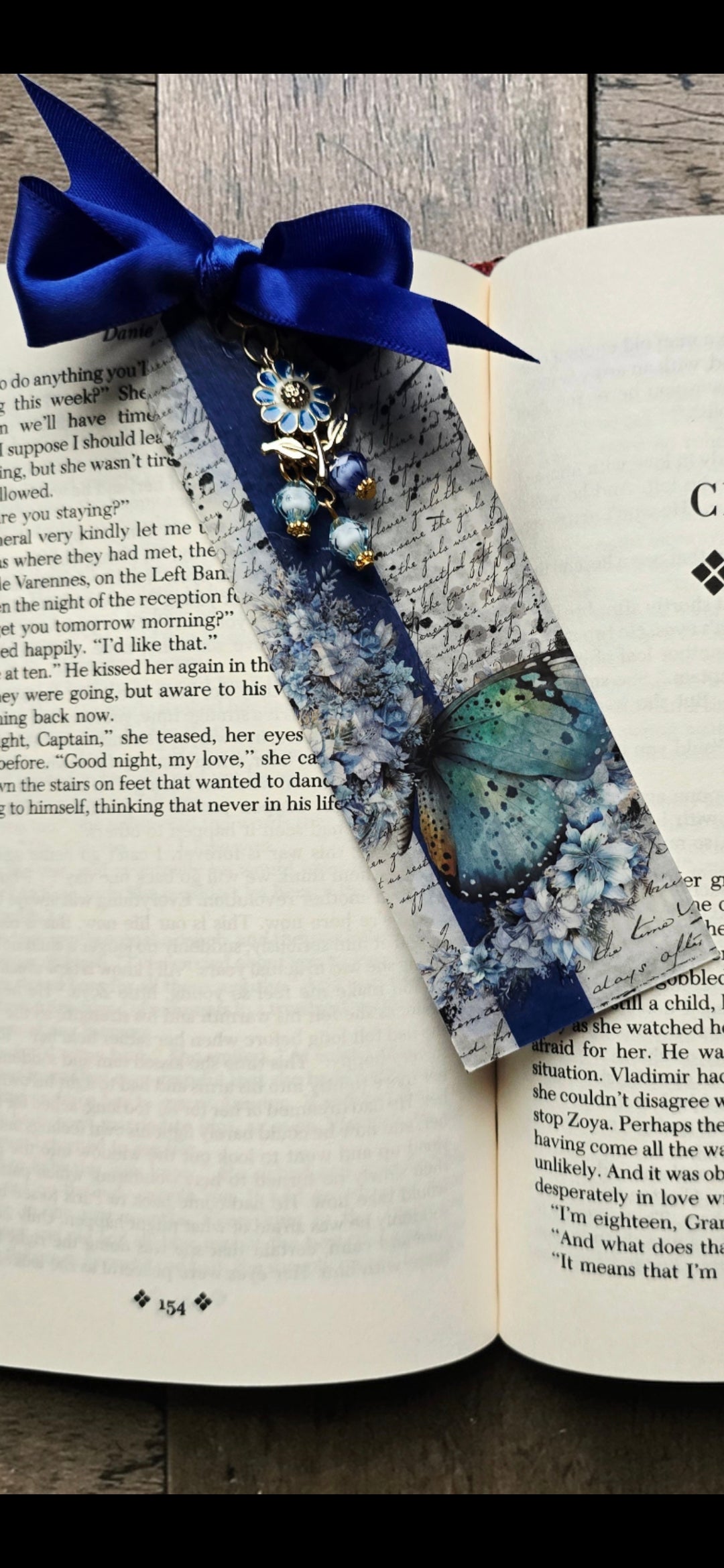 Bloom Charm Bookmark | Azure Blooms