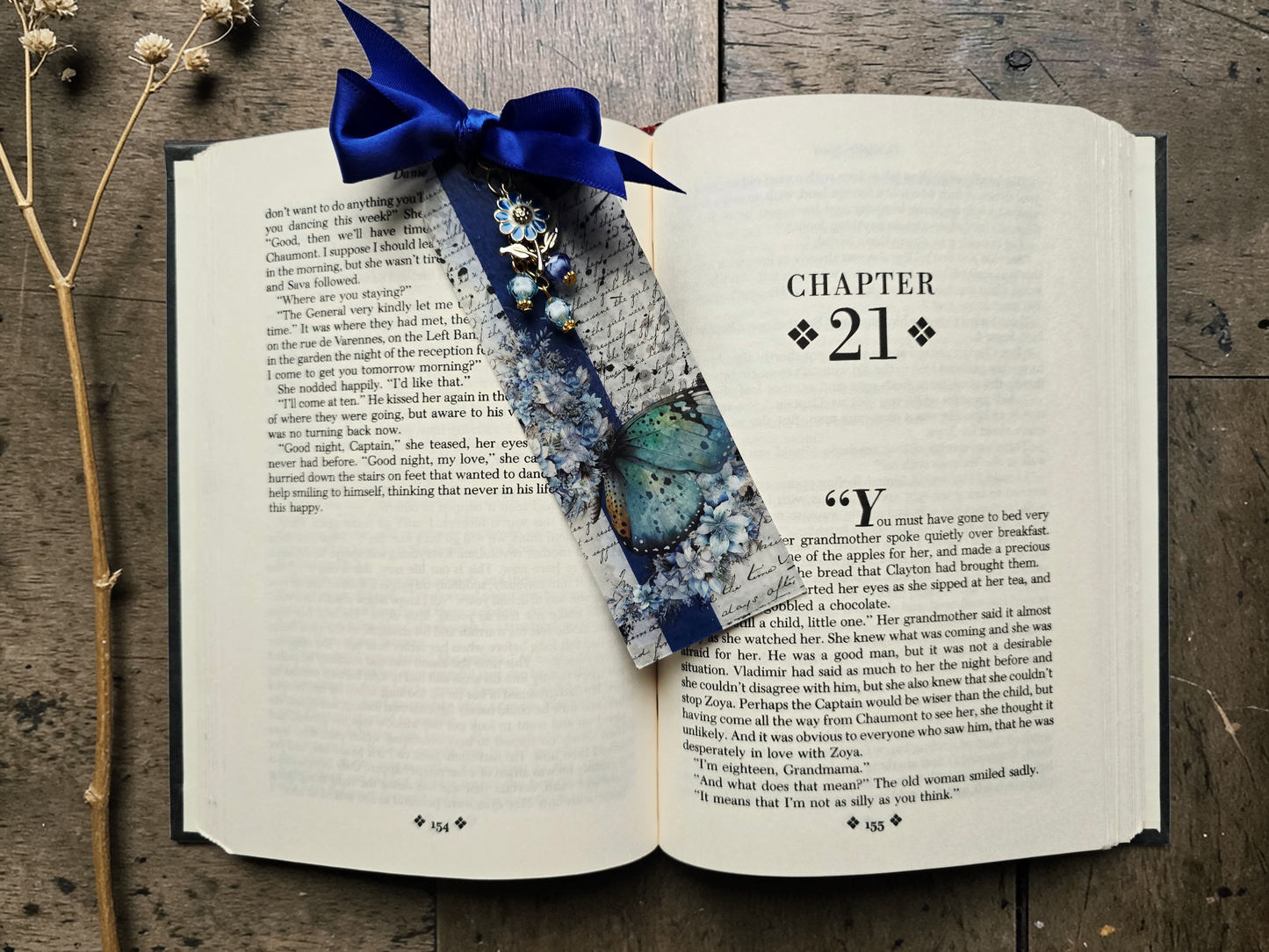 Bloom Charm Bookmark | Azure Blooms