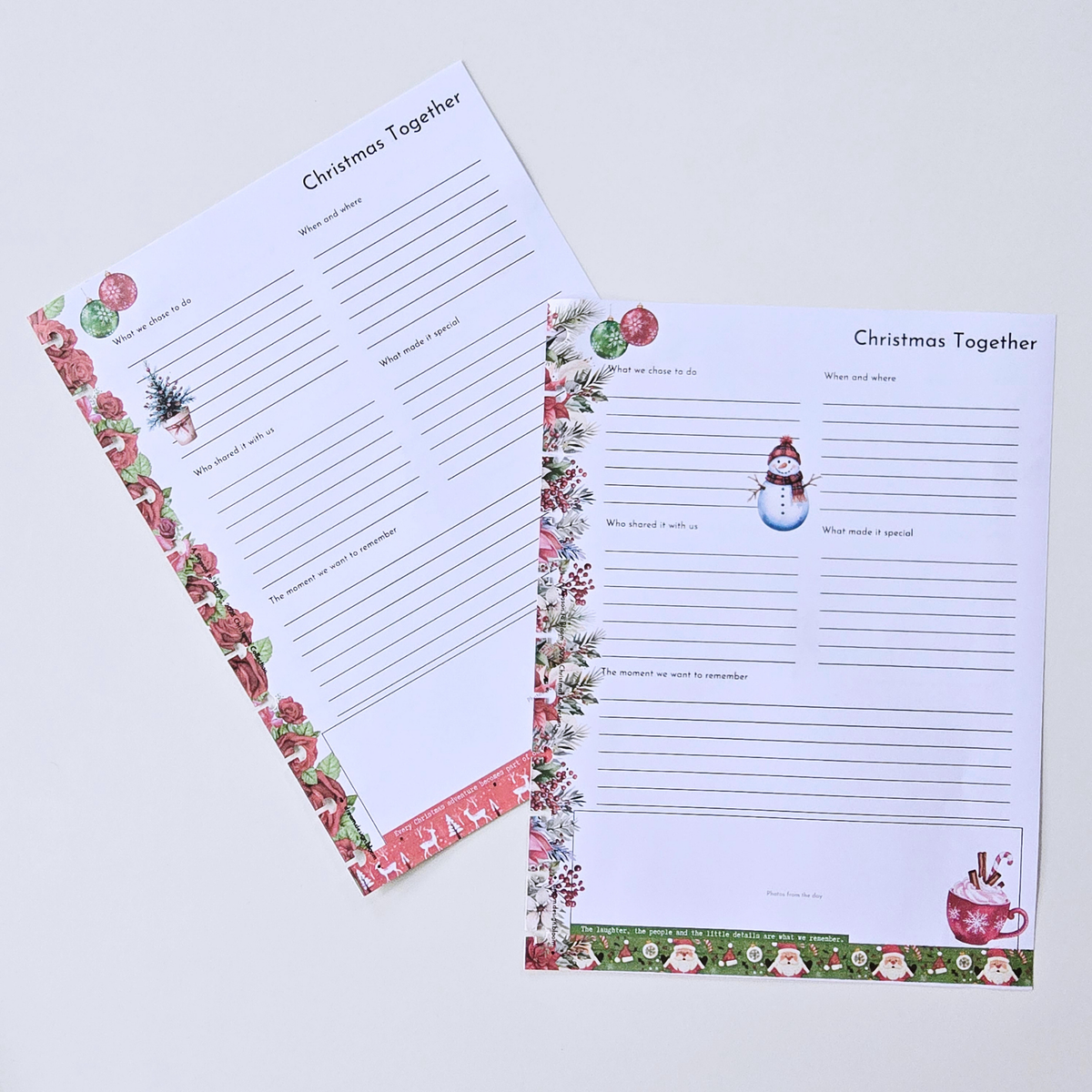 Recipes & Gatherings | Christmas Extension Inserts