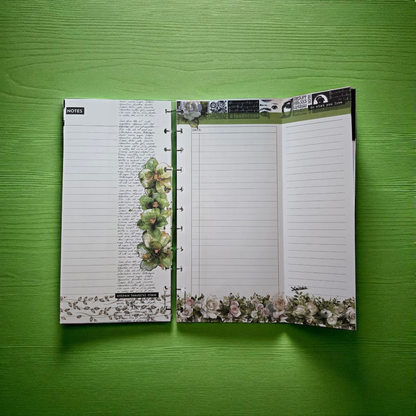 Arbor Designs discbound foldout today inserts unfolded to reveal both planning layout