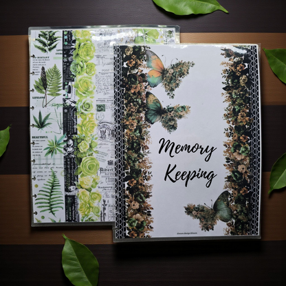 Arbor Designs discbound memory keeping cover by dream.design.bloom, natural green planner cover for journaling and keepsakes