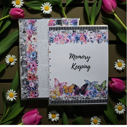 Celestial Blooms discbound memory keeping cover by dream.design.bloom, colourful planner cover for journaling and memories