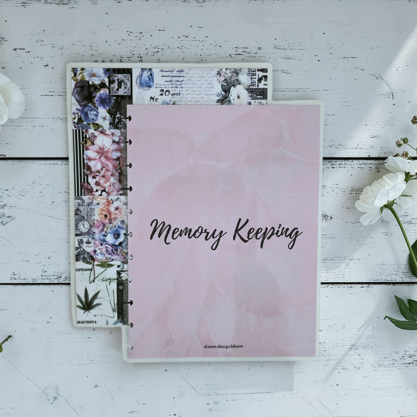 signature designs discbound memory keeping cover by dream.design.bloom, colourful planner cover for journaling and memories