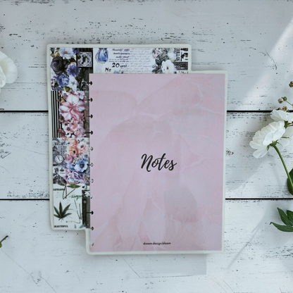 signature designs discbound notes cover by dream.design.bloom, bright rainbow planner cover for notes and reflections