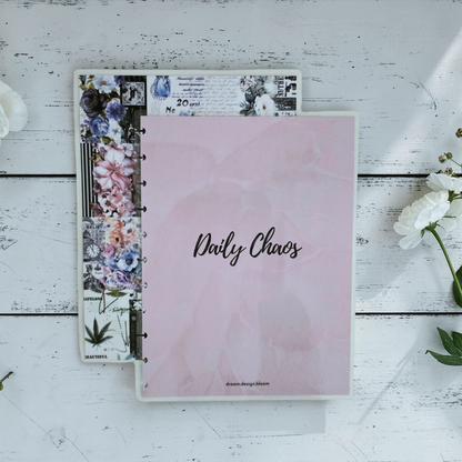 signature designs personalised discbound planner cover by dream.design.bloom, vibrant rainbow design with custom text personalisation