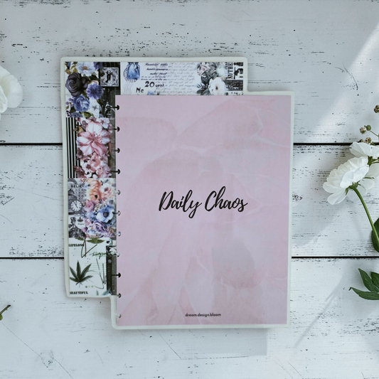signature designs personalised discbound planner cover by dream.design.bloom, vibrant rainbow design with custom text personalisation