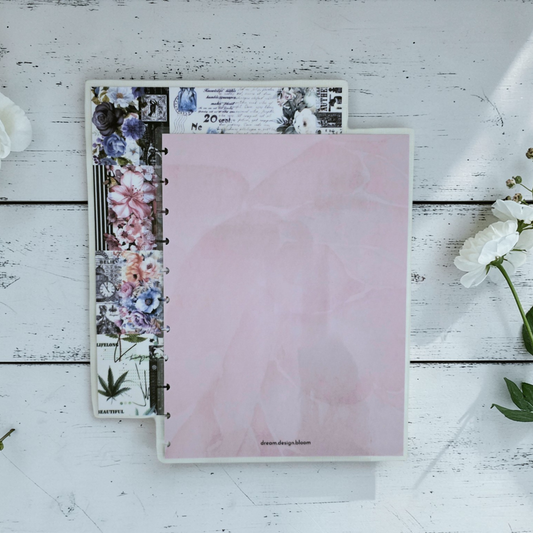 signature designs discbound planner cover, vibrant rainbow design by dream.design.bloom