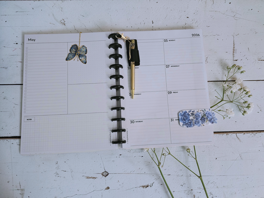 Dated Weekly Discbound Planner | Azure Blooms
