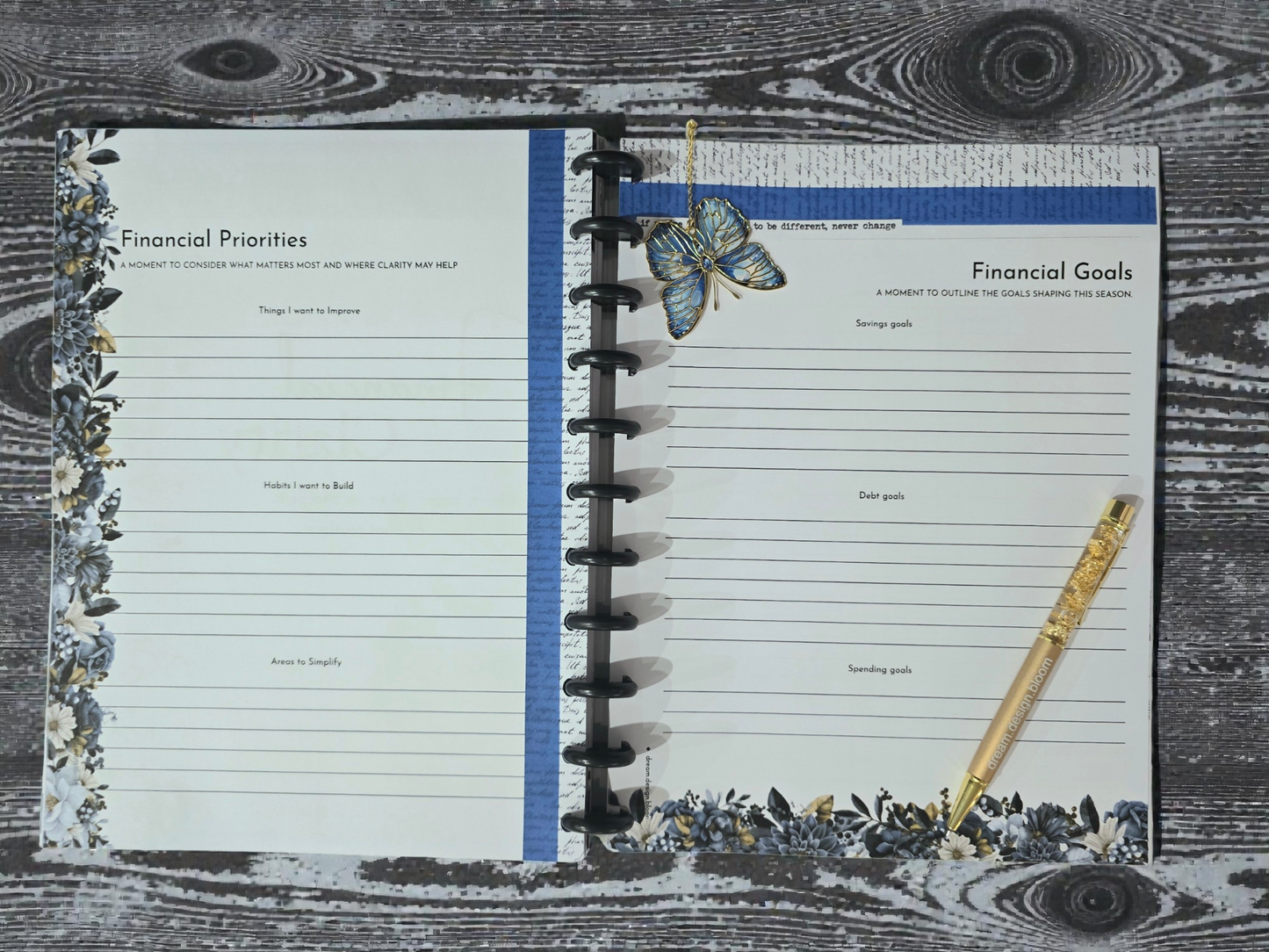 Financial Clarity Inserts | Azure Blooms