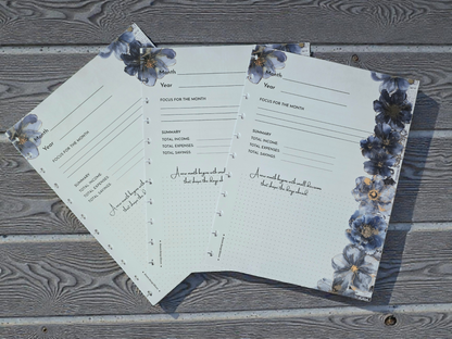 Financial Clarity Inserts | Azure Blooms