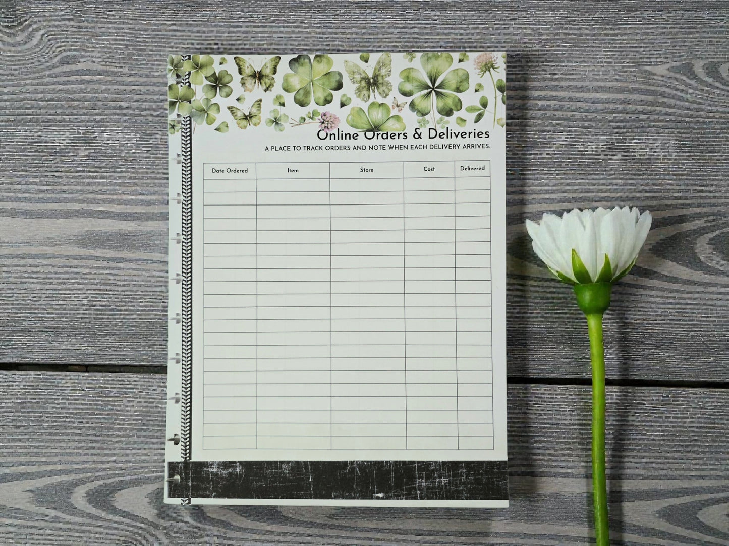 discbound planner tracking pages