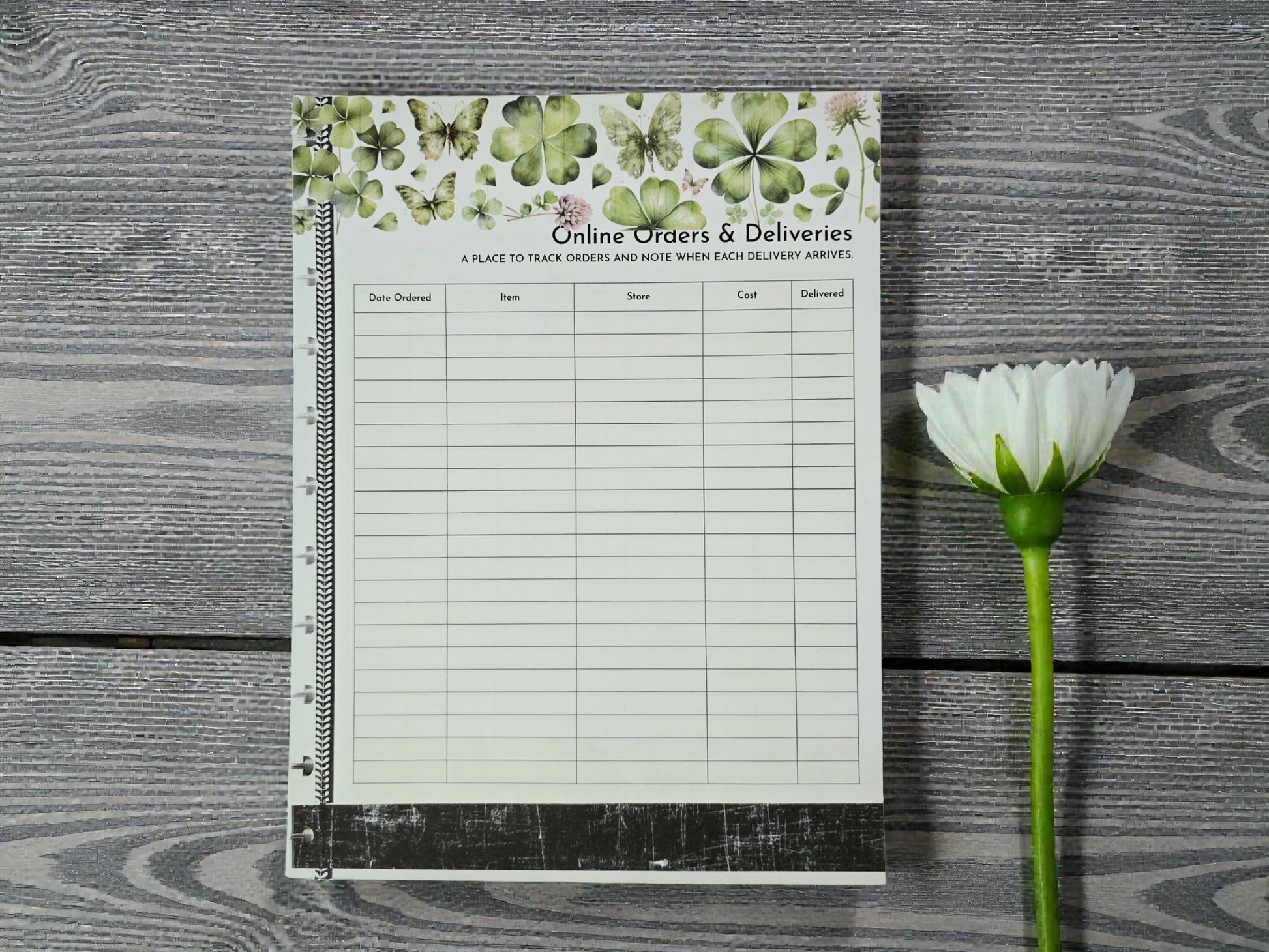 discbound planner tracking pages