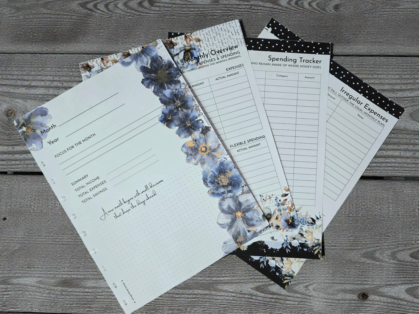 Financial Clarity Inserts | Azure Blooms