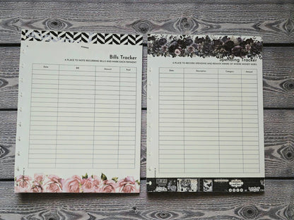 Financial Tracker Inserts | Whisper Dreams