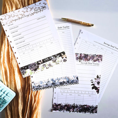 Financial Goals Inserts | Azure Blooms