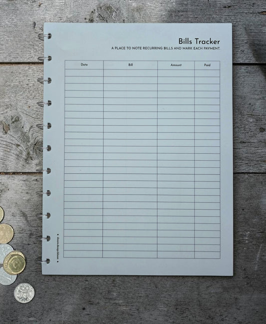 Financial Tracker Inserts | Signature Designs