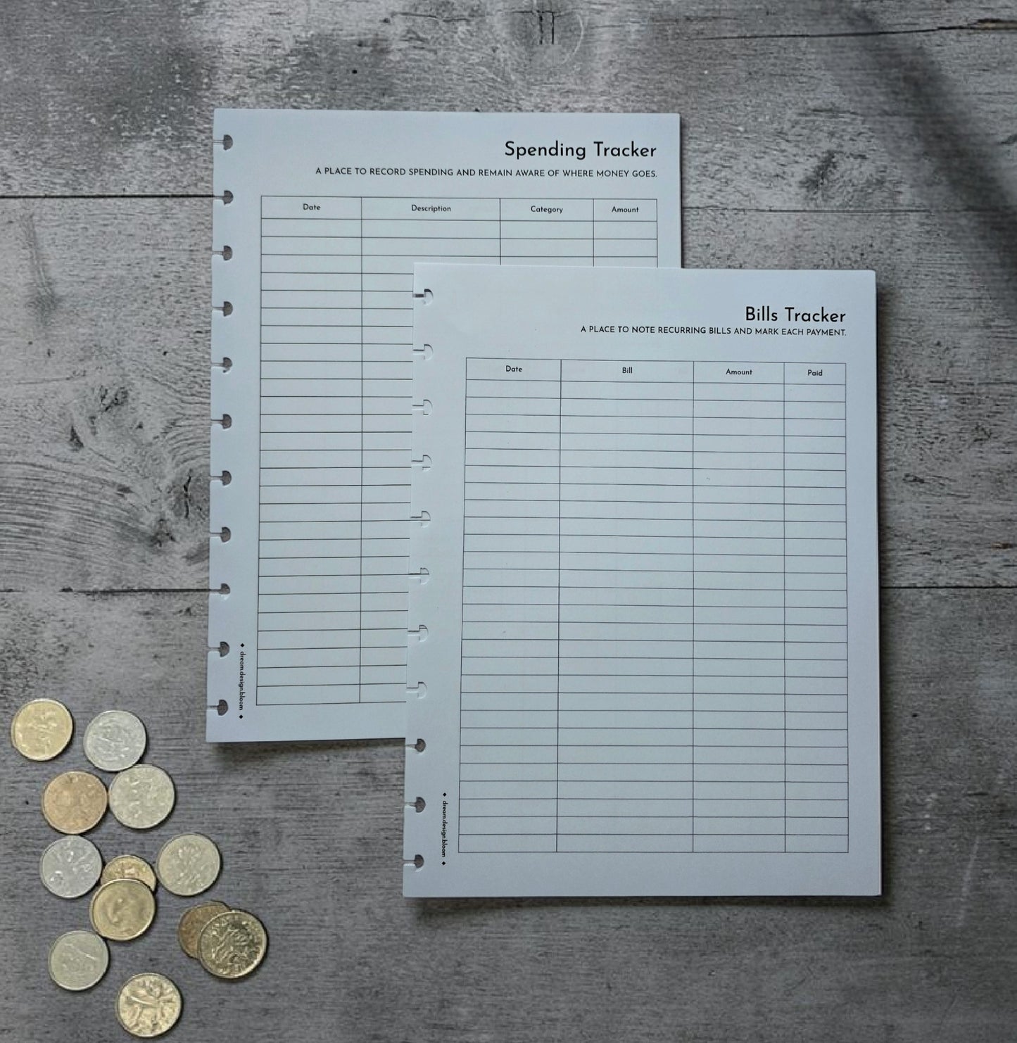 Financial Tracker Inserts | Signature Designs