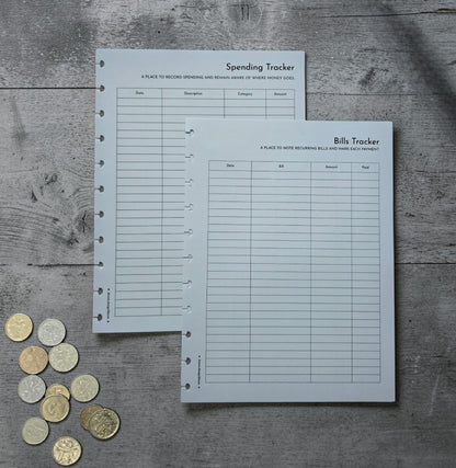 Financial Tracker Inserts | Signature Designs