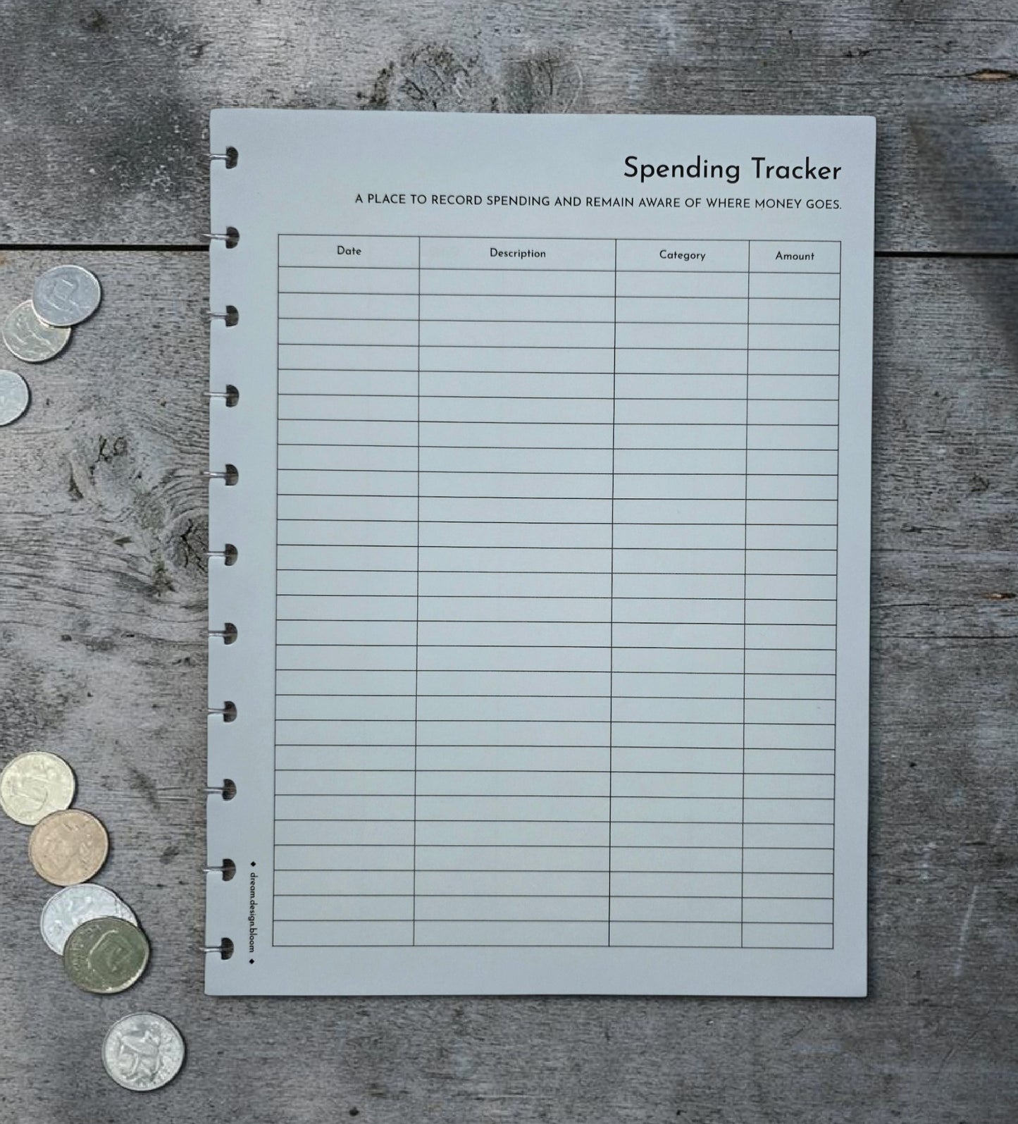 Financial Tracker Inserts | Signature Designs