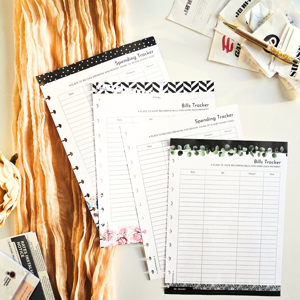 Financial Clarity Tracker Inserts | Arbor Designs