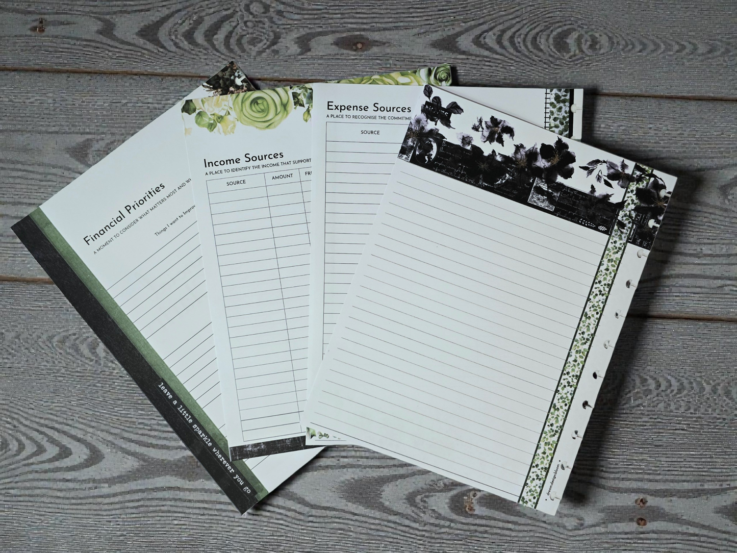 Financial Clarity Inserts | Arbor Designs