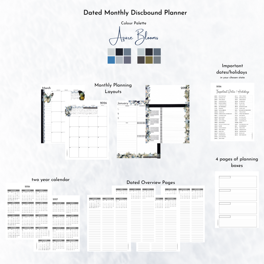Dated Discbound Monthly Planner