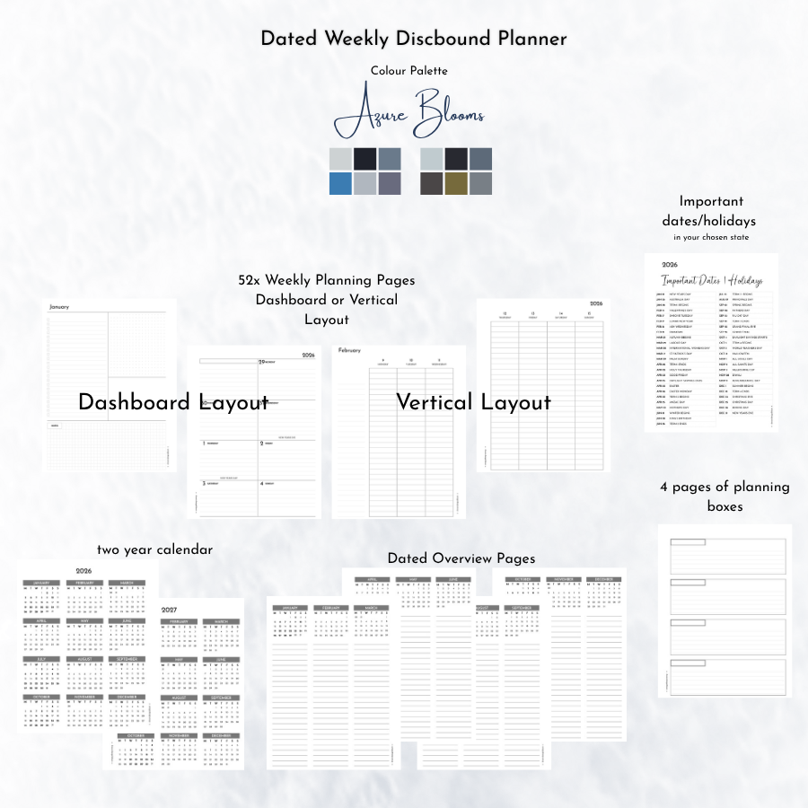 Weekly Discbound Planner