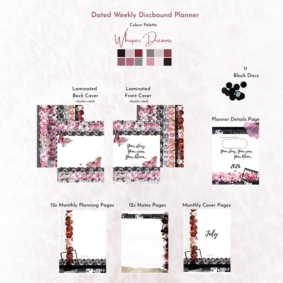Weekly Discbound Planner | Whisper Dreams