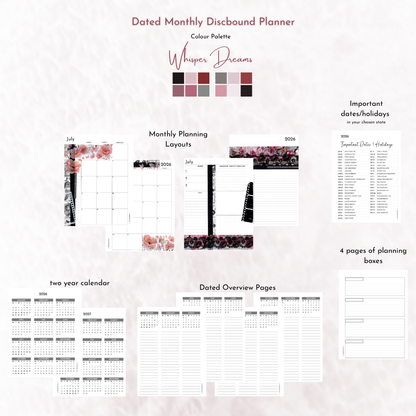 Dated Discbound Monthly Planner