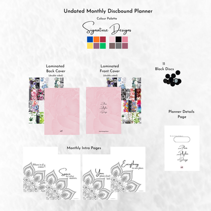 Undated Discbound Monthly Planner | Signature Designs
