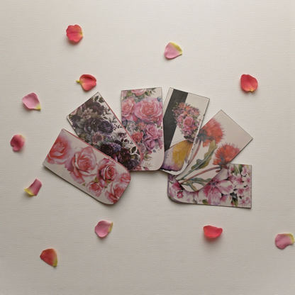 Whisper Dreams magnetic planner bookmarks by dream.design.bloom, soft pink discbound planner accessories in coordinating designs