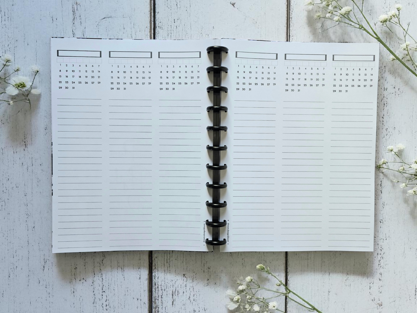Discbound Monthly Planner