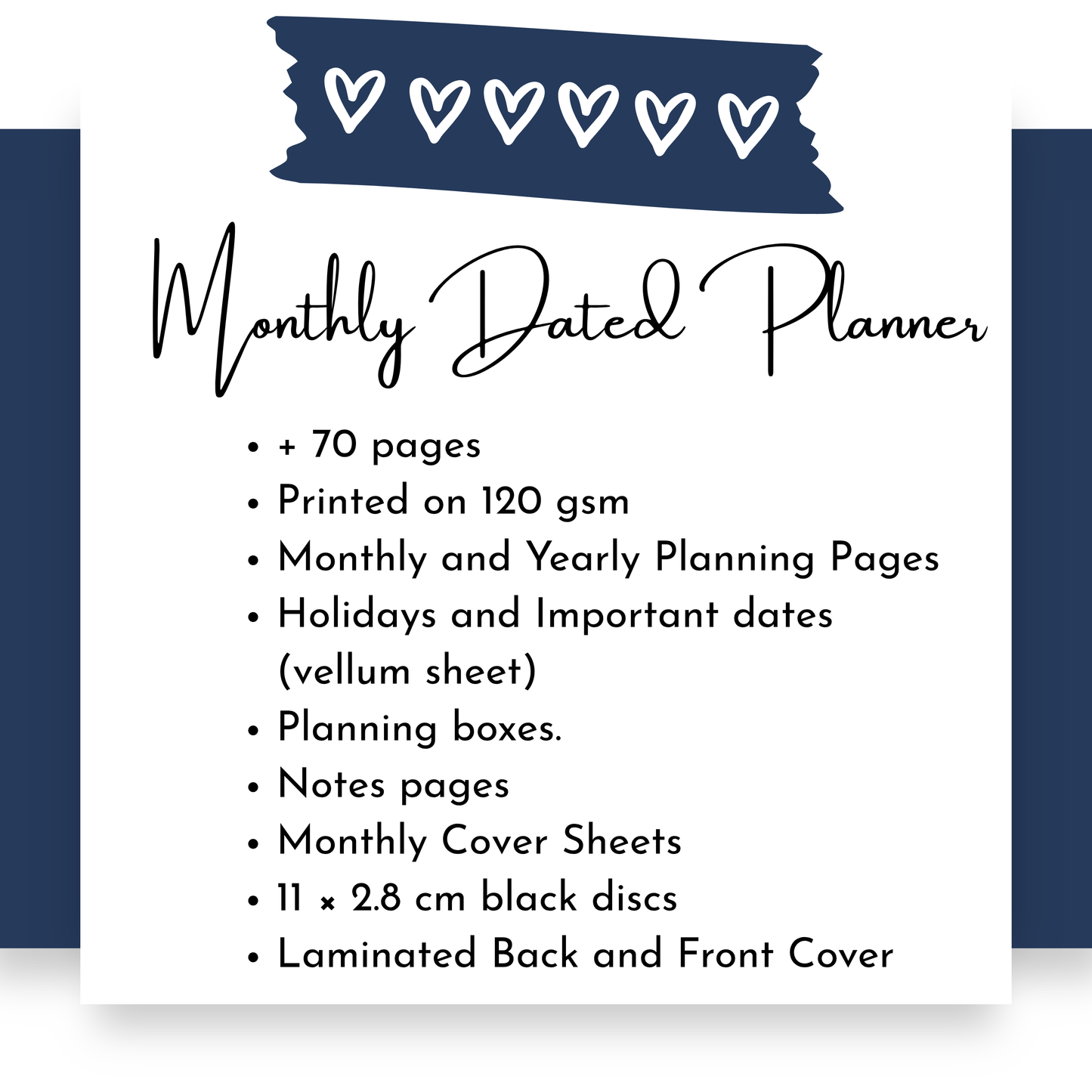 Dated Discbound Monthly Planner