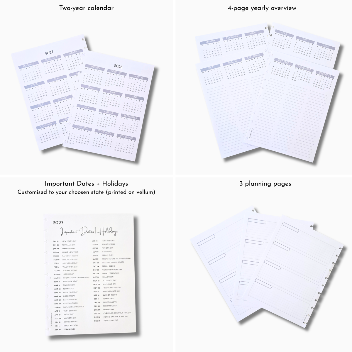 2027 Dated Discbound Planner | Arbor Designs