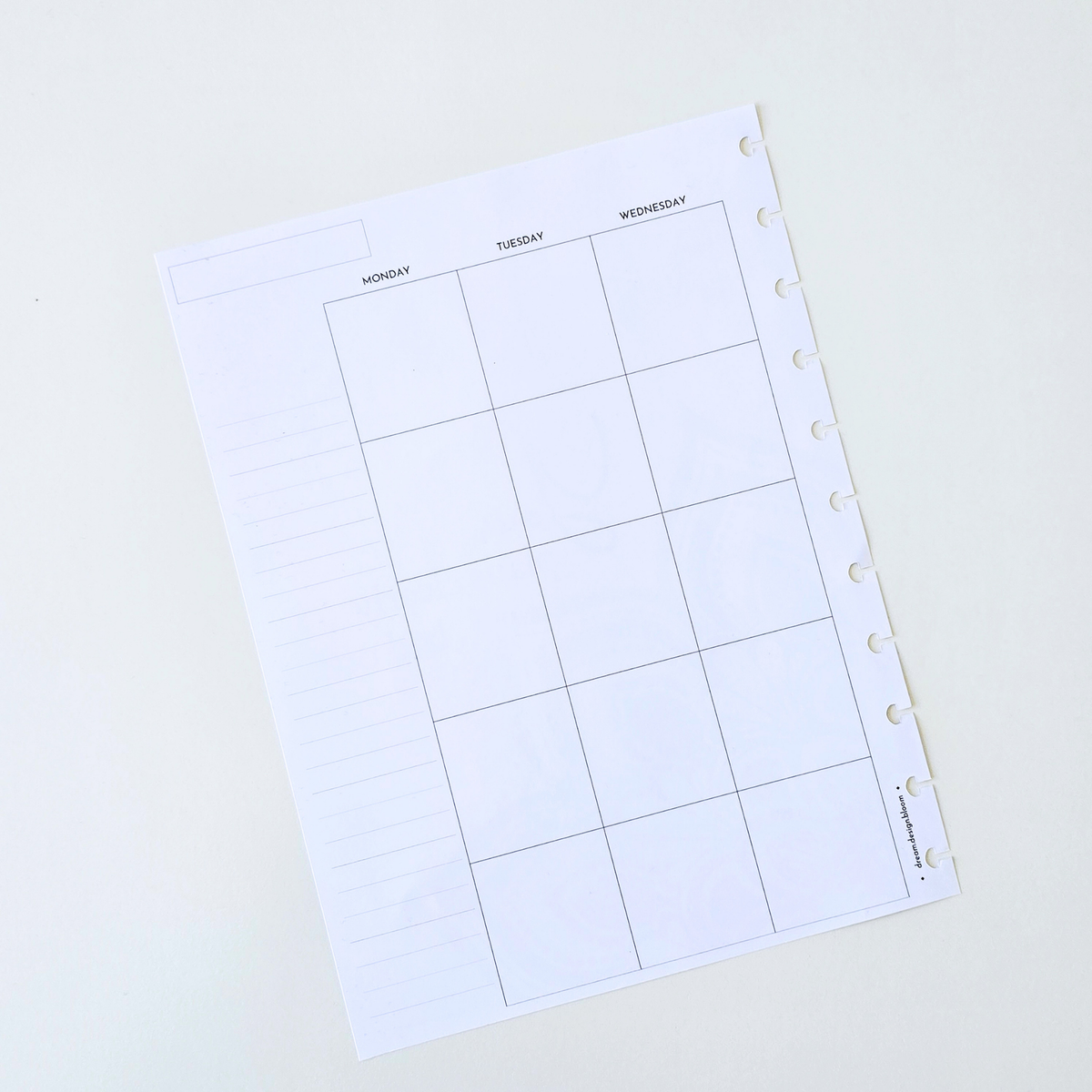 3-Month Undated Discbound Planner Inserts | Signature Designs