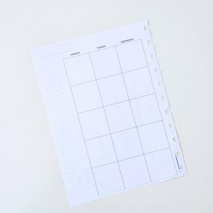 3-Month Undated Discbound Planner Inserts | Signature Designs