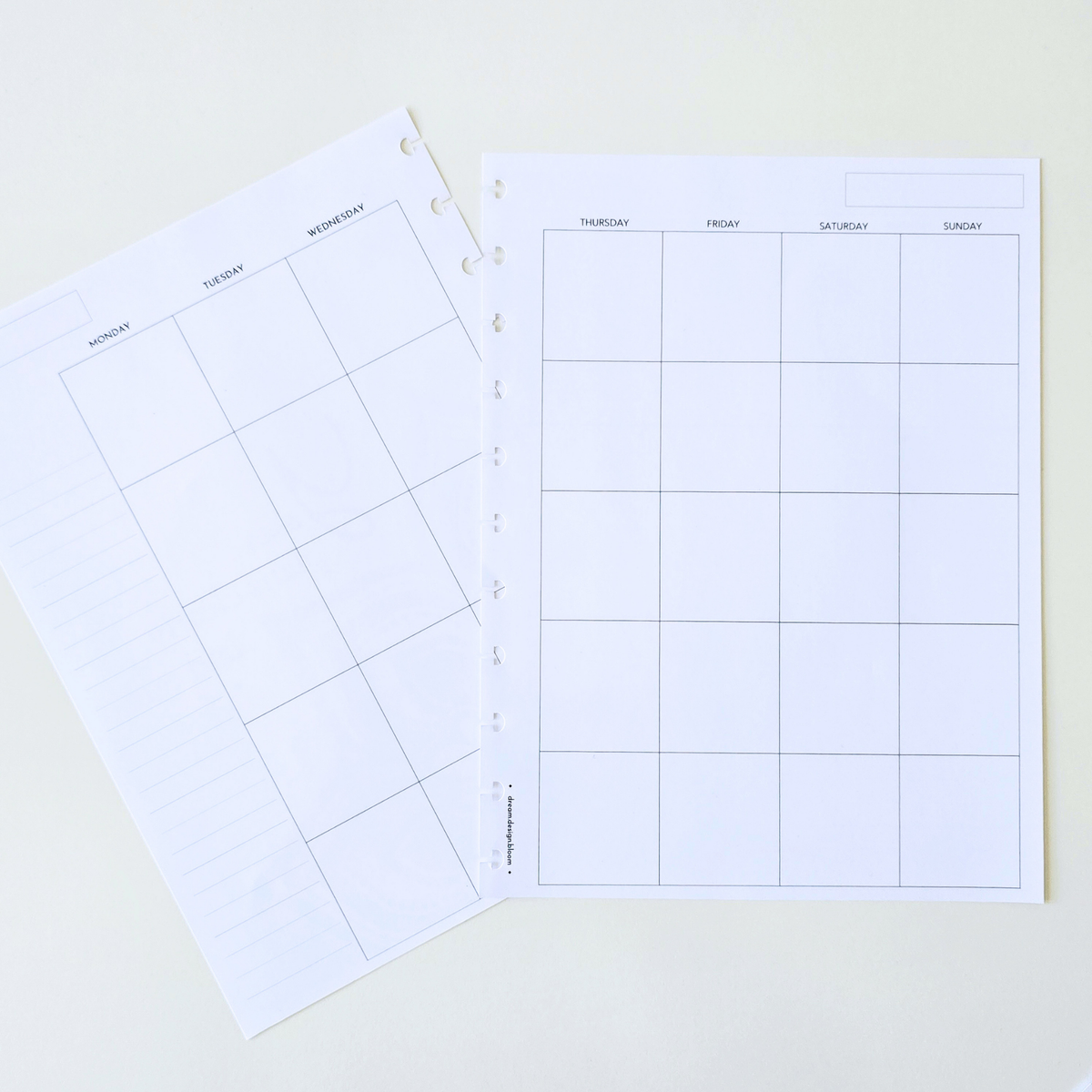 3-Month Undated Discbound Planner Inserts | Signature Designs