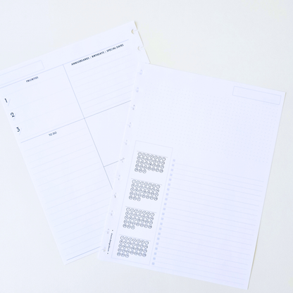 3-Month Undated Discbound Planner Inserts | Signature Designs